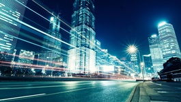 light trails at night