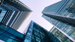 London high rise building from below